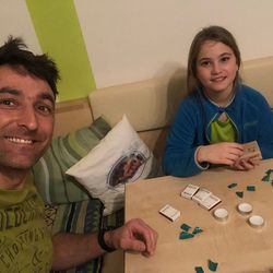 Ewald Morin mit Nele - Minilichter